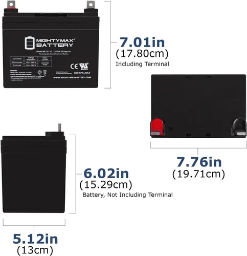 Vista 2 de Mighty Max Battery Reemplazo de la batería de 12V 35AH SLA para Sail 6-GFM-33-2 Pack Marca Producto