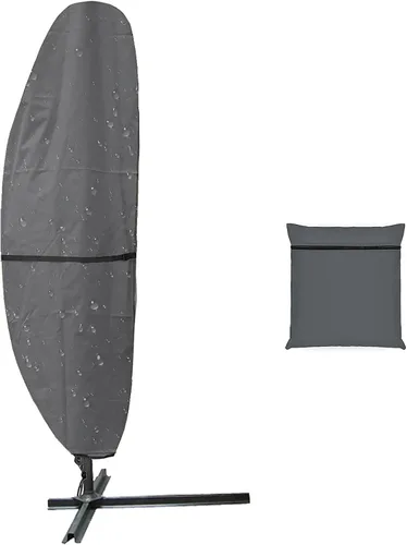 Vista 8 de Funda duradera para sombrilla de mercado, se adapta a paraguas de mercado de 9 a 12 pies, cubierta de sombrilla de patio, cubierta impermeable