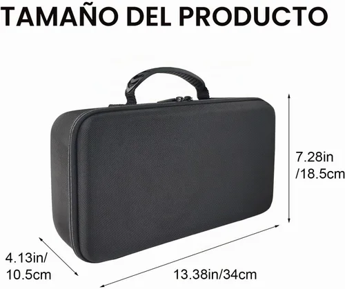 Vista 2 de Estuche de almacenamiento duro con inserto de espuma personalizable - Estuche protector de EVA para cámaras, consolas de juegos, instrumentos