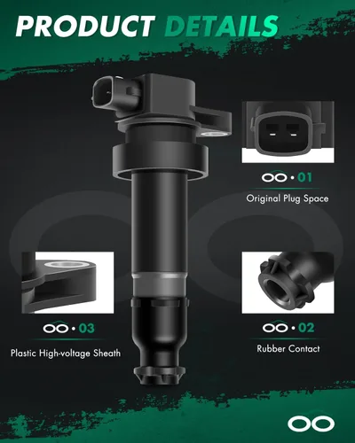 Vista 3 de SCITOO Paquete de bobinas de encendido se ajusta para Kia Soul 2.0L 2011 UF636 5C1794 52-2149 1 PCS Fit for kia Soul 2.0L 2011 Ignition Coil Pack