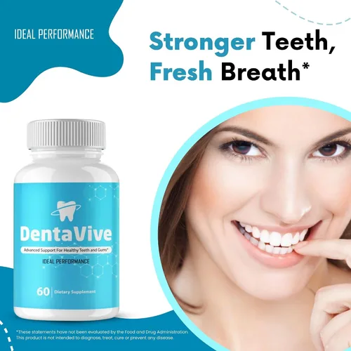 Vista 4 de Dentavive Capsules, píldoras oficiales de suplemento de salud oral Denta Vive - Máxima fuerza, todo natural para la salud de las encías, dientes
