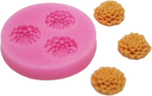 Vista 4 de mini flor Fondant molde silicona azúcar molde artesanía moldes bricolaje goma flores pastel decoración F154