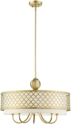 Vista 6 de Livex Lighting 41116-92 Lámpara de araña colgante, bronce inglés