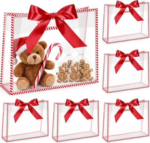 Vista 9 de Aliceset - 12 bolsas de regalo grandes de plástico transparente negro