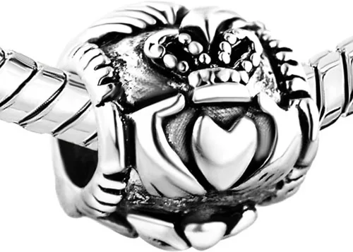 Vista 2 de LovelyJewelry Cuentas de amistad celta Claddagh Best Friend Charm para pulsera, Metal