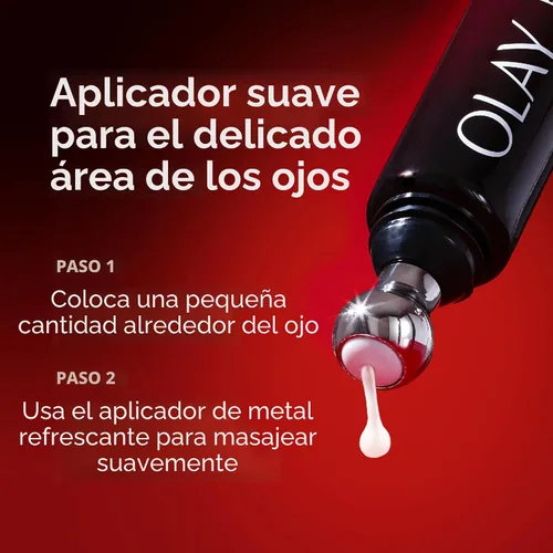 Vista 7 de Olay Regenerist - Rodillo de crema para debajo de los ojos, crema antiarrugas para ojos, tratamiento de patas de gallo y bolsas, antiarrugas, suero