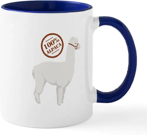 Vista 17 de CafePress 100% Alpaca Mugs Taza de café de cerámica de 11 oz (11.0 fl oz)