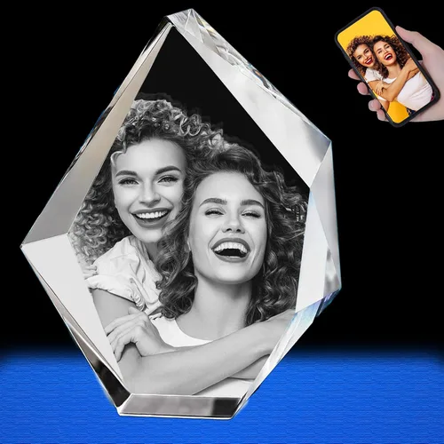 Vista 9 de Foto de cristal grabada en 3D personalizada, foto 3D, imagen de cristal 3D, foto grabada con láser, cristal grabado en el interior con fotografía