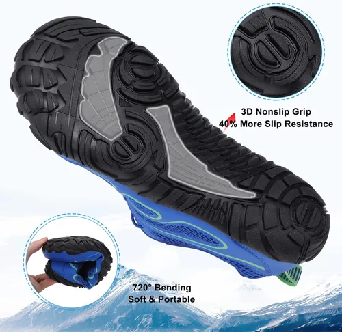Vista 5 de Lefflow Zapatos de agua de senderismo para mujer, minimalistas, para playa, piscina, caminar, zapatos deportivos Caja de punta ancha