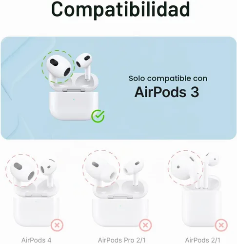 Vista 3 de Catalyst Funda de protección total para AirPods de 3ª generación 2022, funda impermeable de 330 pies para AirPods 3, funda a prueba de golpes