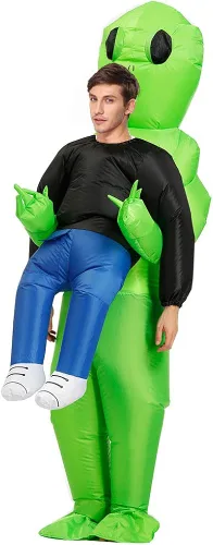 Vista 3 de Decalare Inflatable Alien Costume For Adults and Kids,Alien Funny Blow Up Costumes,Halloween Costumes For MenWomen