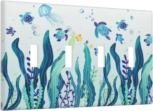 Vista 92 de Pintura al óleo de flores abstractas de 1 cuadrilla de interruptor de luz dúplex individual cubierta de salida placa de pared decorativa Placa