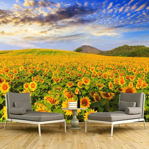 Vista 10 de Papel tapiz 3D de gaviota de playa, papel tapiz de globo de aire caliente de coco, murales panorámicos extraíbles, adecuado para decoración