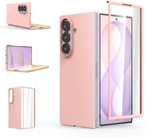 Vista 17 de Foluu Funda Slim Fit para Samsung Galaxy Z Fold 5, con protector de pantalla frontal integrado, cubierta protectora de PC mate ultradelgada