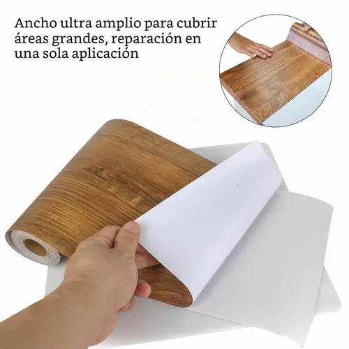 Vista 6 de BOMEI PACK Begonia - Cinta de reparación de grano de madera, 1 rollo de 33 pies, parche de reparación autoadhesivo para muebles, pisos, armarios