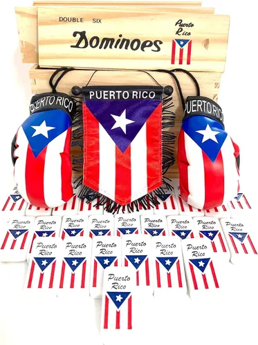Vista 2 de PRK 14 Puerto Rico Double Six Dominoes Regalos Accesorios de Puerto Rico Boricua Accesorios