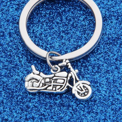 Vista 5 de WUSUANED Llavero inspirador para motocicleta, llavero seguro para motociclista, regalo para papá, marido, novios