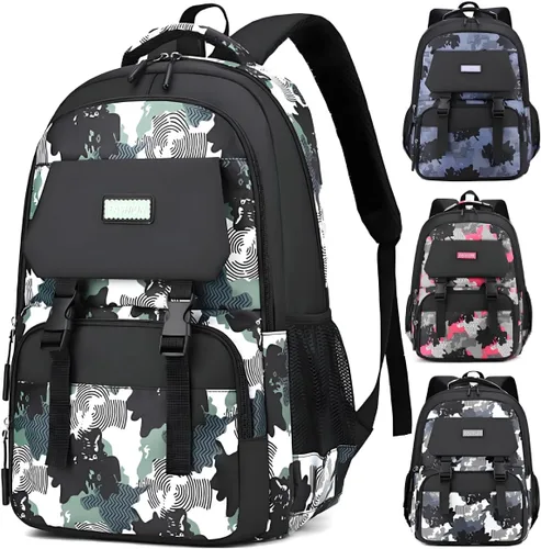 Vista 2 de Mochila para niños y niños, bolsas escolares para adolescentes y estudiantes de primaria, mochilas para estudiantes intermedios de 16 pulgadas