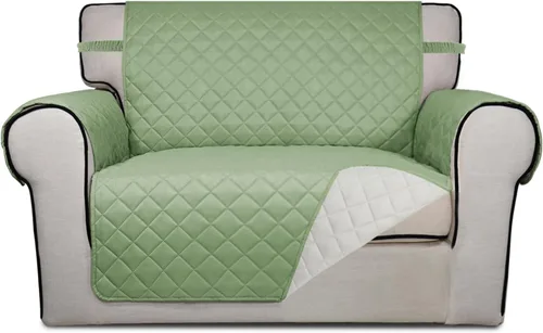 Vista 46 de PureFit - Funda de sofá acolchada reversible, protector de muebles impermeable, funda de sofá lavable con espuma antideslizante y correas elásticas