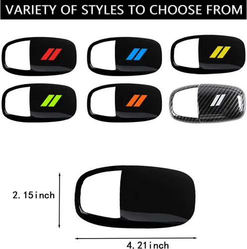 Vista 4 de Cubierta de la cabeza de la perilla de la palanca de cambios para Dodge Challenger Charger Accesorios 2015-2022 / Durango 2016-2023 ABS decoración
