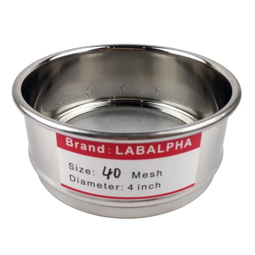 Vista 36 de LABALPHA Bandeja para tamices de laboratorio con tapa, 4'' de diámetro, acero inoxidable 304