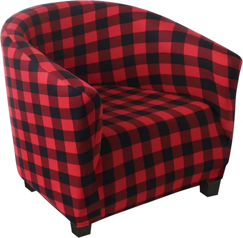 Vista 15 de SearchI Funda Elástica para Silla Club, Fundas Elásticas para Silla Barrel, Fundas Estampadas para Silla Tub, Funda de Elastano Suave para Sillón