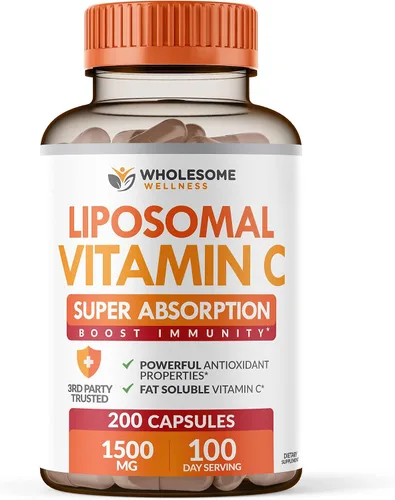 Vista 5 de Wholesome Wellness Probióticos orgánicos de 100 mil millones de UFC, formulados por Dr. para mujeres y hombres + cápsulas de vitamina C liposomal