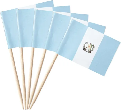 Vista 16 de GentleGirl 100 banderas australianas con palillos de dientes de Australia, pequeñas mini decoraciones australianas para cupcakes
