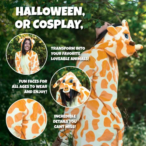 Vista 7 de Traje Flappy de una pieza de pijama de animal para cosplay, disfraz de Halloween