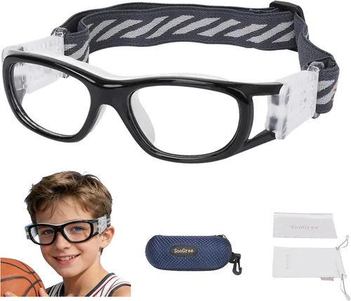 Vista 12 de N/A'' Gafas deportivas para niños, baloncesto, fútbol, entrenamiento, seguras, antiniebla, 7-12