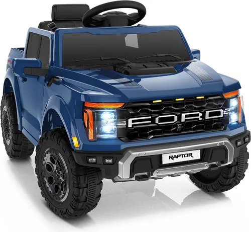 Vista 11 de First Ride On Ford F-150 Raptor - Camión infantil de 12 V, color blanco
