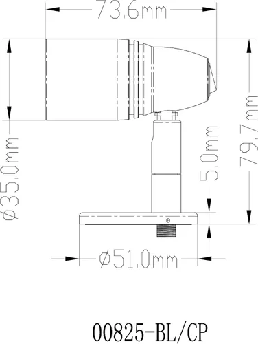 Vista 6 de Pactrade Marine Acento LED cromado latón luz de lectura barco marino 2W 52 lúmenes