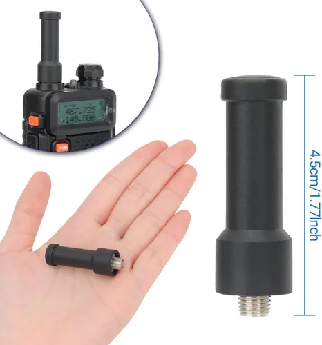 Vista 4 de BaoFeng Stubby Antena UHF 400-470MHz Antena de radio jamón de repuesto Walkie Talkie SMA hembra compatible con BaoFeng BF-F8HP BF-888S UV-5R AR-5RM