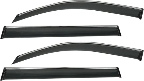 Vista 11 de 4 deflectores de ventana para Honda CRV CR-V 2007-2011, cromados
