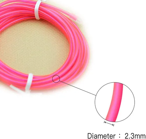 Vista 4 de Lychee cables de Neon brillante intermitente electroluminiscente con/batería para fiestas, decoración de Halloween