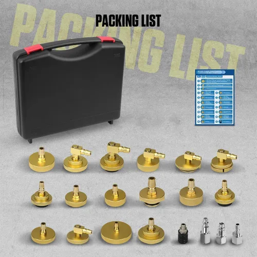 Vista 8 de CMTOOL Kit de purga de cilindro maestro, kit de adaptador de purga de freno, material de aluminio, juego de purga de presión de freno con conector