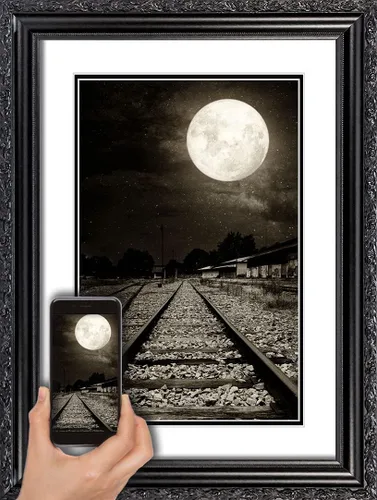 Vista 31 de ArtDirect Marco de madera ornamentado negro enmarcado personalizado de 12 x 12 pulgadas y tu foto o arte. Sube cualquier imagen y la imprimiremos