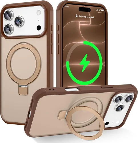 Vista 102 de CHAOFEnG Funda compatible con iPhone 11 Pro Max con soporte, color negro Fundas delgadas de grado militar para iPhone 11 Pro Max con soporte