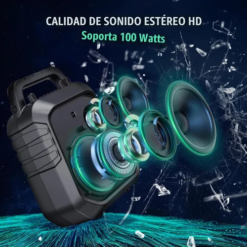 Vista 2 de SHIDU Amplificador de voz potente de 100 W con 2 micrófonos inalámbricos