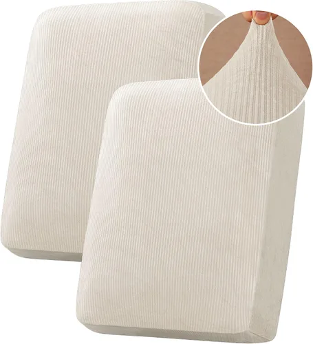 Vista 157 de H.VERSAILTEX Funda de cojín elástica de terciopelo para sofá, funda de cojín de felpa para cojines de silla, protector de muebles, cojín de asiento