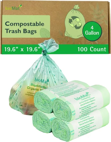 Vista 16 de bioMat Bolsas compostables de desechos de alimentos de 2.6 galones, 125