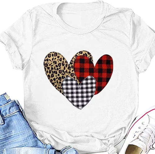 Vista 5 de Football Shirt Women Printing Sleeves Women Tops T-Shirt Loose Short O-Neck Blouse Casual Women's Blouse Solid