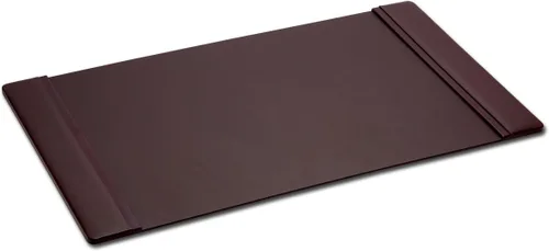 Vista 13 de DACASSO Tapete clásico de cuero para escritorio con rieles laterales - Secante de escritorio de cuero de lujo para escribir - Protector acolchado