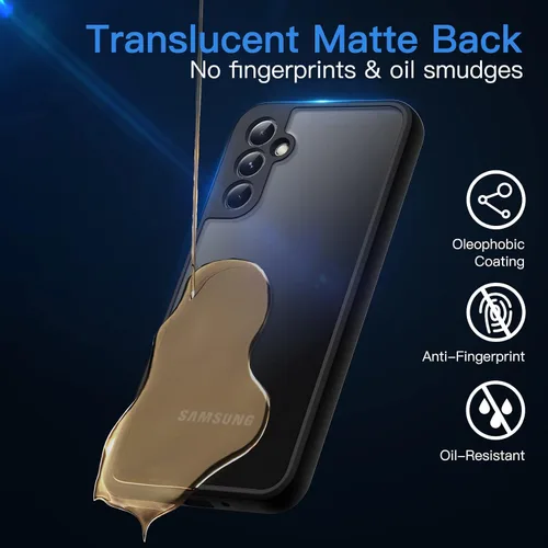 Vista 5 de JETech Funda mate para Samsung Galaxy A54 5G de 6.4 pulgadas, funda protectora delgada translúcida esmerilada para teléfono, antihuellas dactilares