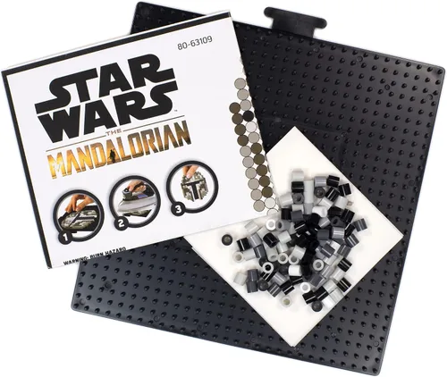 Vista 3 de Perler Juego de manualidades de casco Mandaloriano y sello de Star Wars Fuse Beads, multicolor 1005 piezas