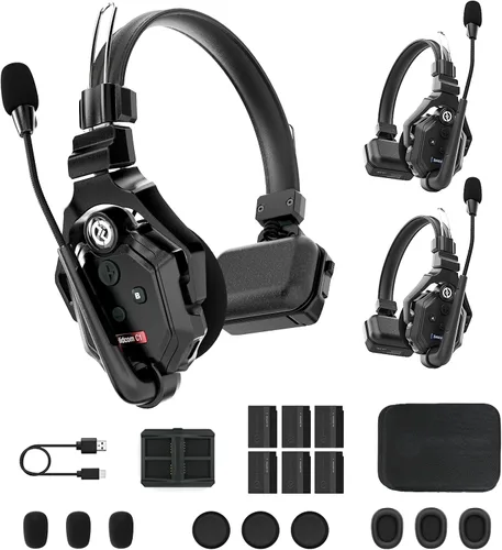 Vista 11 de Hollyland Solidcom C1 2 Usuarios 1100ft Full-Duplex Wireless Headset Sistema de intercomunicación para equipo de comunicación grupal Talk