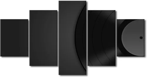 Vista 69 de Lienzo decorativo para pared, diseño de DJ Music Mixes the Track HD impreso en pinturas, 5 piezas de imágenes abstractas para sala de estar, obra