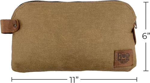 Vista 6 de Hide & Drink, Gran bolsa multiusos Dopp Kit Utilidad, lona encerada, hecha a mano, fatiga