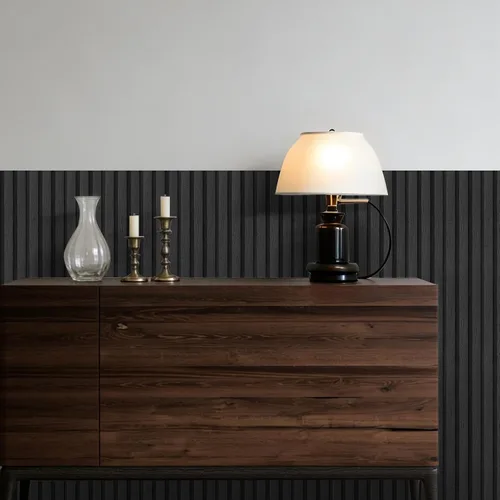 Vista 4 de 4 rollos de paneles de pared de láminas de PVC para despegar y pegar, panel de papel tapiz de grano de madera sintética grueso autoadhesivo de 4 x