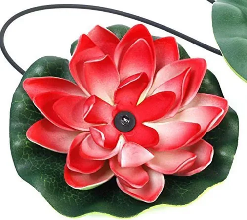 Vista 3 de Flor de loto LED flotante Superdream, alimentado por energía solar - Un toque de luz para la alberca, el estanque, el jardín - Iluminación nocturna